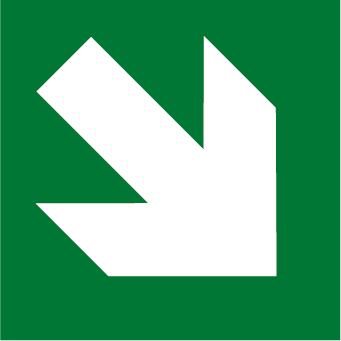 Flèche bas diagonale droite