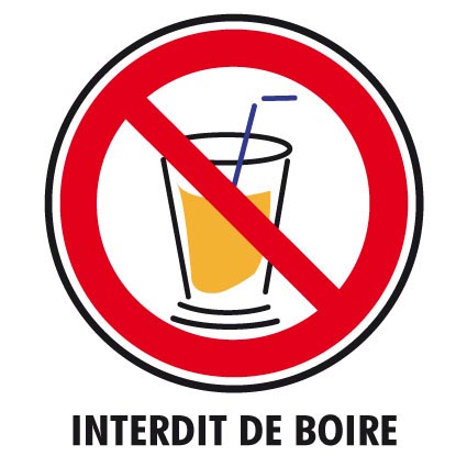 Interdit de boire de l'alcool