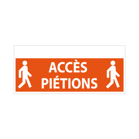 Panneau "Accès piétons" 600x260mm