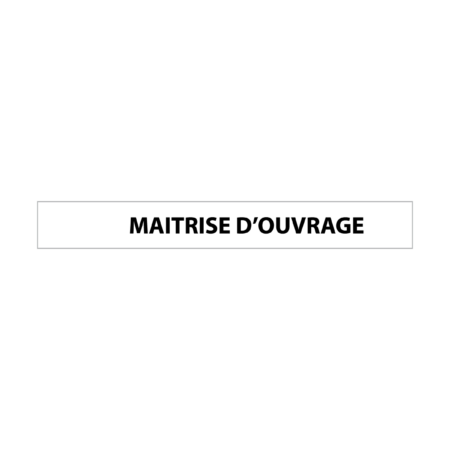 Plaque de porte "Maîtrise d'ouvrage"