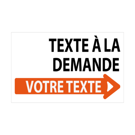 Panneau 800x500mm “Texte à la demande – Votre texte”