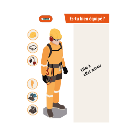 Panneau "Es-tu bien équipé" 2000x1500mm